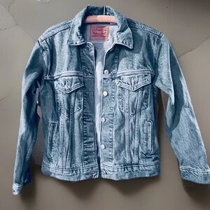 LEVI’S Jean Jacket Women’s Trucker Denim Light Wash Classic S Festival Western